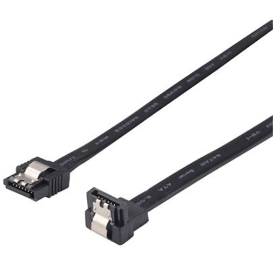DYNAMIX C-SATA3-R - 0.5m Right Angled SATA 6Gbs Data Cable w/ Latch Black