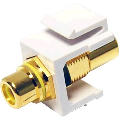 DYNAMIX AVP-RCA-YE - Yellow RCA to RCA Keystone Adapter Gold Plated