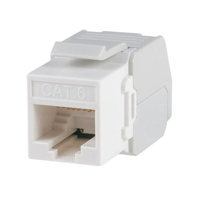 DYNAMIX FP-C6-TLWH - Cat6 UTP Keystone Slimline Tooless & Punch Down Compatible Jack White