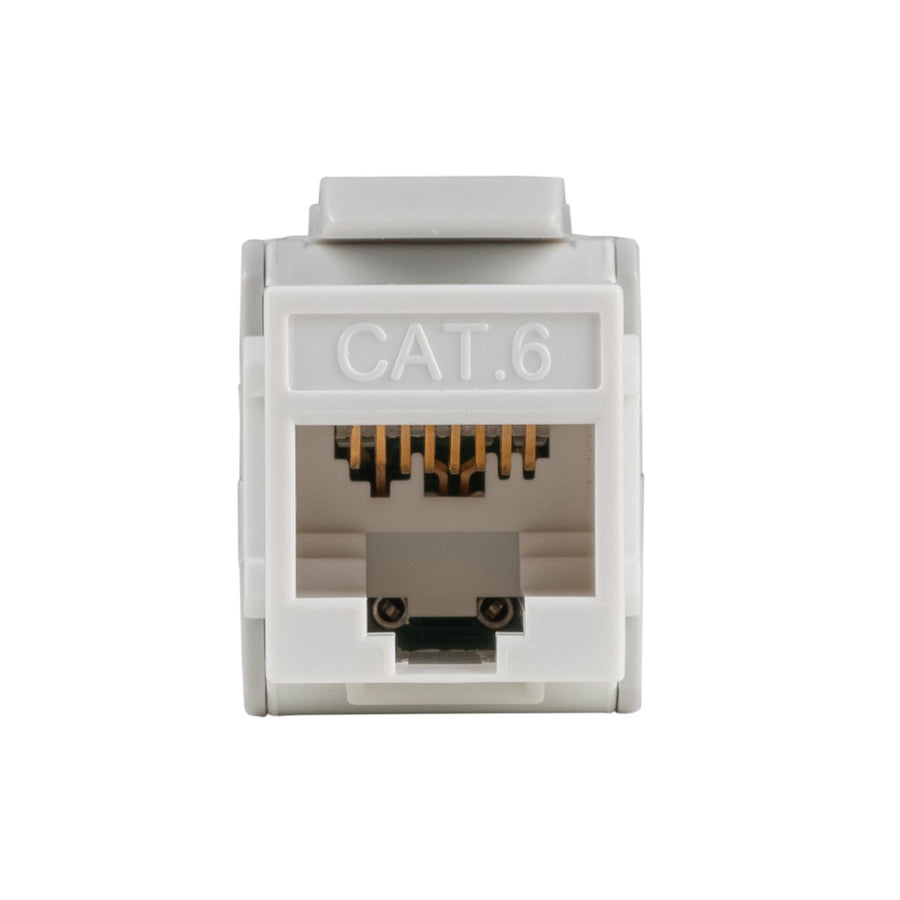 DYNAMIX FP-C6-TLWH - Cat6 UTP Keystone Slimline Tooless & Punch Down Compatible Jack White