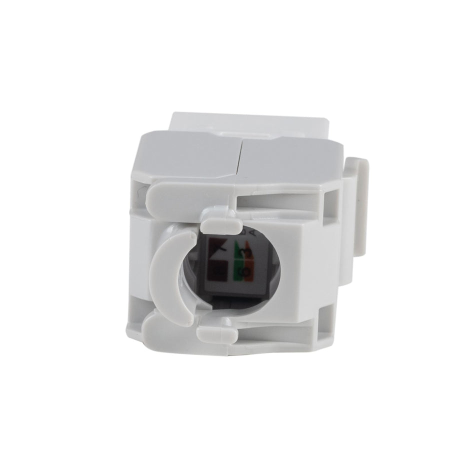 DYNAMIX FP-C6-TLWH - Cat6 UTP Keystone Slimline Tooless & Punch Down Compatible Jack White