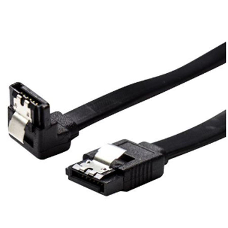 DYNAMIX C-SATA3-R20 - 0.2m Right Angled SATA 6Gbs Data Cable w/ Latch Black