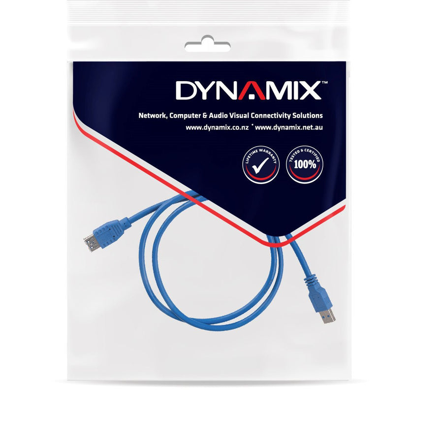 DYNAMIX C-U3-5 - 5m USB 3.0 USB-A Male to Female Extension Cable Blue 900mA/5V