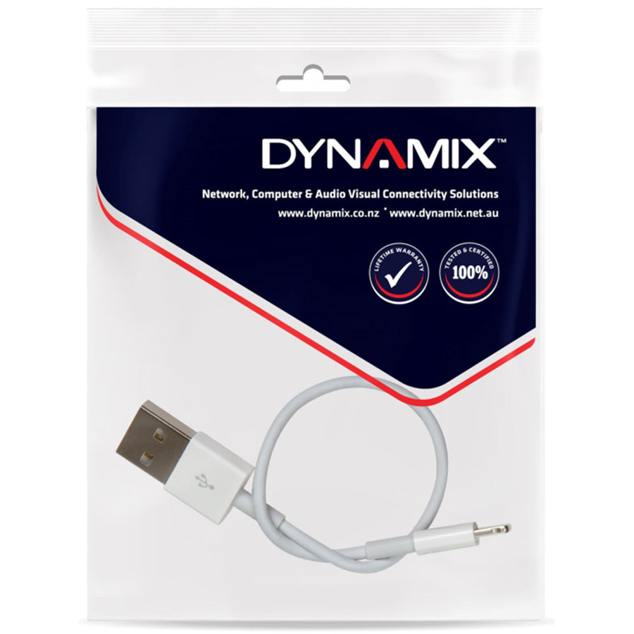 DYNAMIX C-IP5-1 - 1m USB-A to Lightning Charge & Sync Cable. For Apple iPhone iPad iPad mini & iPod