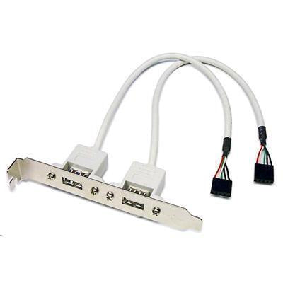 DYNAMIX USB-SLOT-2 - USB SLOT Card. USB-A Female Connector to 2x 5-Pin Housings w/ bracket