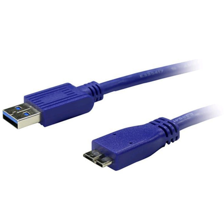 DYNAMIX C-U3MICB-2 - 2m USB 3.0 Micro-B Male to USB-A Male Connector Colour Blue