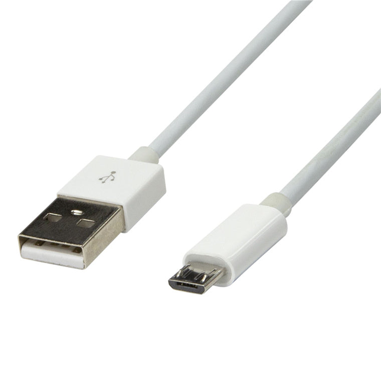 Dynamix C-U2AMICB-03WH USB-A 2.0 to USB Micro B Cable - 30cm - White