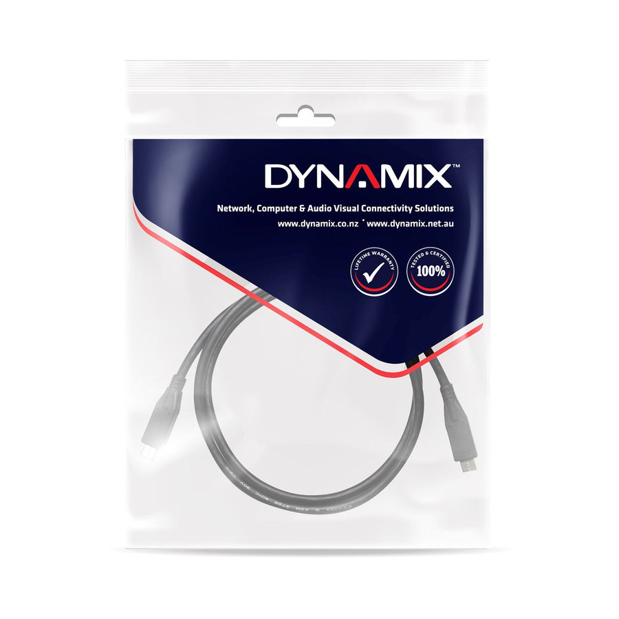 Dynamix C-U3.1CC-1 USB-C 3.1 USB-C Cable - 1m - Black