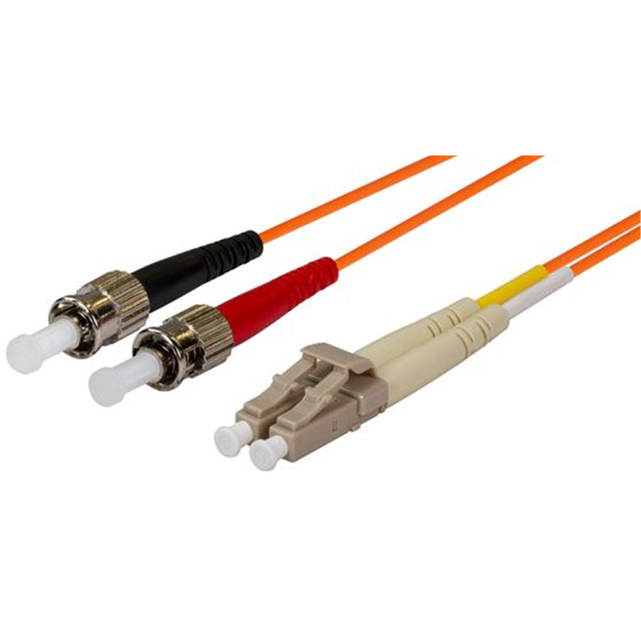 DYNAMIX FL-LCST-1 - 1M 62.5u LC/ST OM1 Fibre Lead Duplex Multimode Orange LSZH Jacket