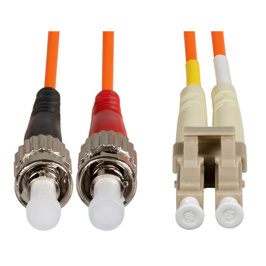 DYNAMIX FL-LCST-1 - 1M 62.5u LC/ST OM1 Fibre Lead Duplex Multimode Orange LSZH Jacket
