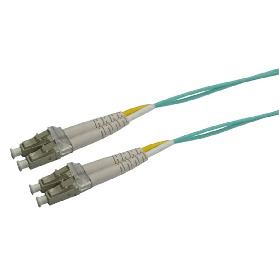 DYNAMIX FL-LCLC50-15 - 15M 50u LC/LC OM3 Fibre Lead Duplex Multimode Aqua LSZH Jacket