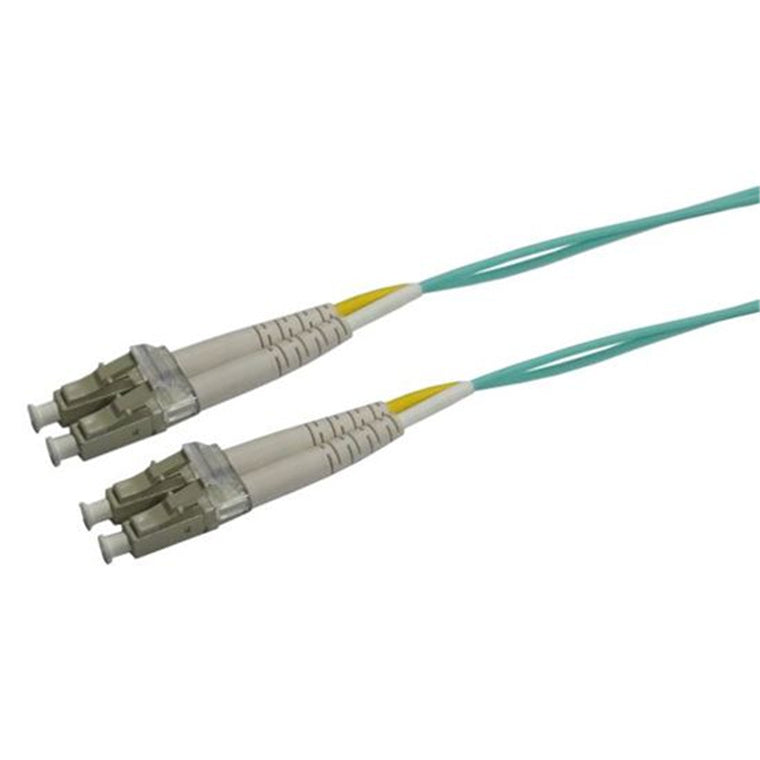 DYNAMIX FL-LCLC50-50 - 50M 50u LC/LC OM3 Fibre Lead Duplex Multimode Aqua LSZH Jacket