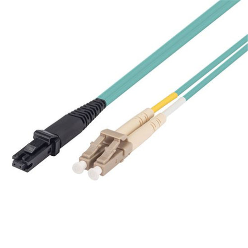 DYNAMIX FL-LCMT50-5 - 5M 50u LC/MT-RJ OM3 Fibre Lead Duplex Multimode Aqua LSZH Jacket