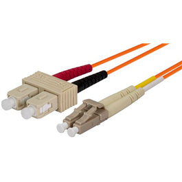 DYNAMIX FL-LCSC-2 - 2M 62.5u LC/SC OM1 Fibre Lead Duplex Multimode Orange LSZH Jacket