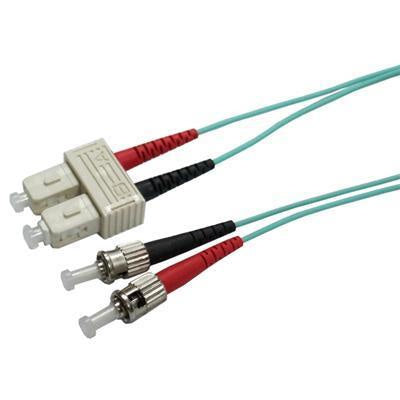 DYNAMIX FL-SCST50-2 - 2M 50u SC/ST OM3 Fibre Lead Duplex Multimode Aqua LSZH Jacket