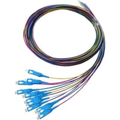 DYNAMIX FPT-OS1SC-12 - 2M SC Pigtail G657A1 12 Pk Colour Coded 900um SM Fibre Tight Buffer LSZH Jacket