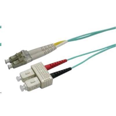 DYNAMIX FL-LCSC50-5 - 5M 50u LC/SC OM3 Fibre Lead Duplex Multimode Aqua LSZH Jacket