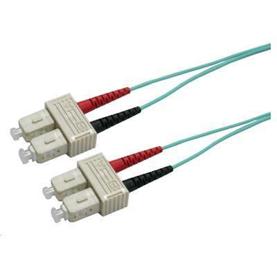 DYNAMIX FL-SCSC50-5 - 5M 50u SC/SC OM3 Fibre Lead Duplex Multimode Aqua LSZH Jacket
