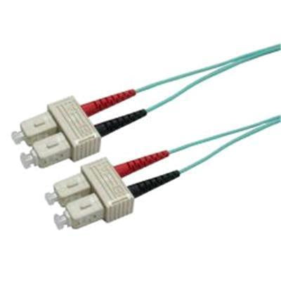 DYNAMIX FL-SCSC50-30 - 30M 50u SC/SC OM3 Fibre Lead Duplex Multimode Aqua LSZH Jacket