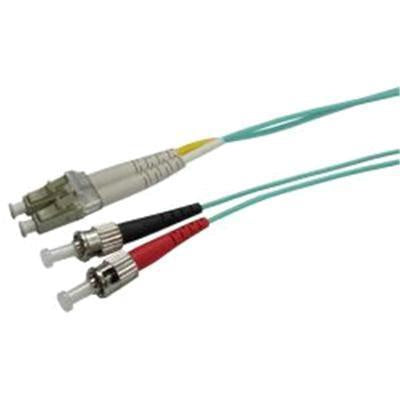 DYNAMIX FL-LCST50-10 - 10M 50u LC/ST OM3 Fibre Lead Duplex Multimode Aqua LSZH Jacket