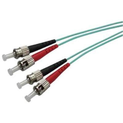 DYNAMIX FL-STST50-10 - 10M 50u ST/ST OM3 Fibre Lead Duplex Multimode Aqua LSZH Jacket
