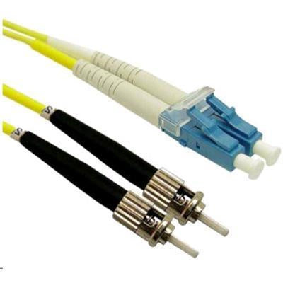 DYNAMIX 2M 9u LC/ST Duplex Sinlge Mode G657A1 Bend Insensitive Fibre Lead Yellow LSZH Jacket