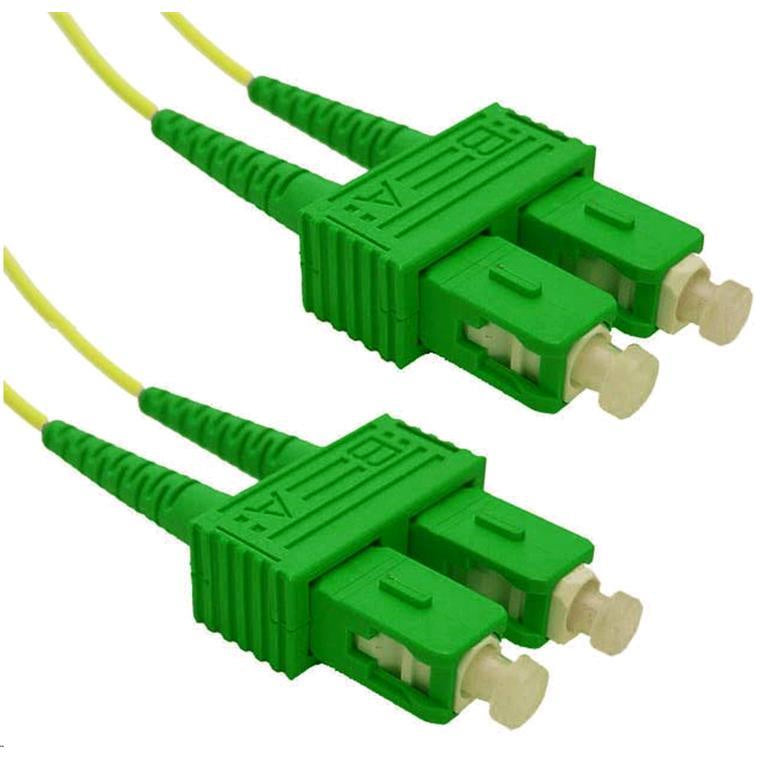 DYNAMIX FSM-SCASCA-1 - 1M 9u SC APC/SC Duplex Single Mode G657A1 Bend Insensitive Fibre Lead Yellow LSZH Jacket