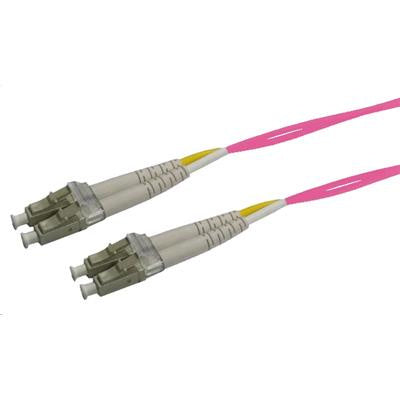DYNAMIX FL-LCLCOM4-1 - 1M 50u LC/LC OM4 Fibre Lead Duplex Multimode Raspberry Pink LSZH Jacket