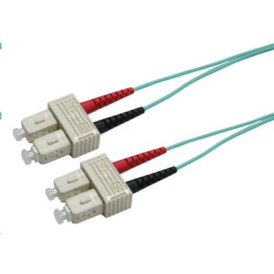 DYNAMIX FL-SCSC50-7H - 7.5M 50u SC/SC OM3 Fibre Lead Duplex Multimode Aqua LSZH Jacket
