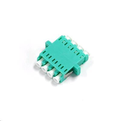 DYNAMIX Fibre LC/LC Quad Multi-mode Joiner Zirconia Ceramic Sleeve Aqua