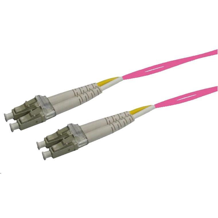 DYNAMIX FL-LCLCOM4-3 - 50u LC/LC OM4 Fibre Lead Duplex Multimode Raspberry Pink LSZH Jacket