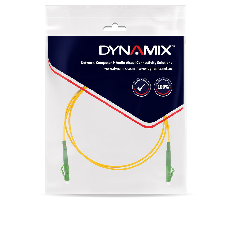 DYNAMIX FSM-LCALCA-1-SX - 1M 9u LCAPC/LCSimplex Single Mode G657A1 Bend Insensitive Fibre Lead Yellow LSZH Jacket