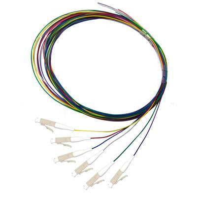 DYNAMIX FPT-OM4LC-6 - 2M LC Pigtail OM4 6x Pack Colour Coded 900um Multimode Fibre Tight Buffer LSZH Jacket