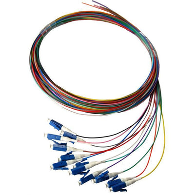 DYNAMIX FPT-OM4LC-12 - 2M LC Pigtail OM4 12er-Pack farbcodiert 900um Multimode-Faser Tight Buffer LSZH-Mantel