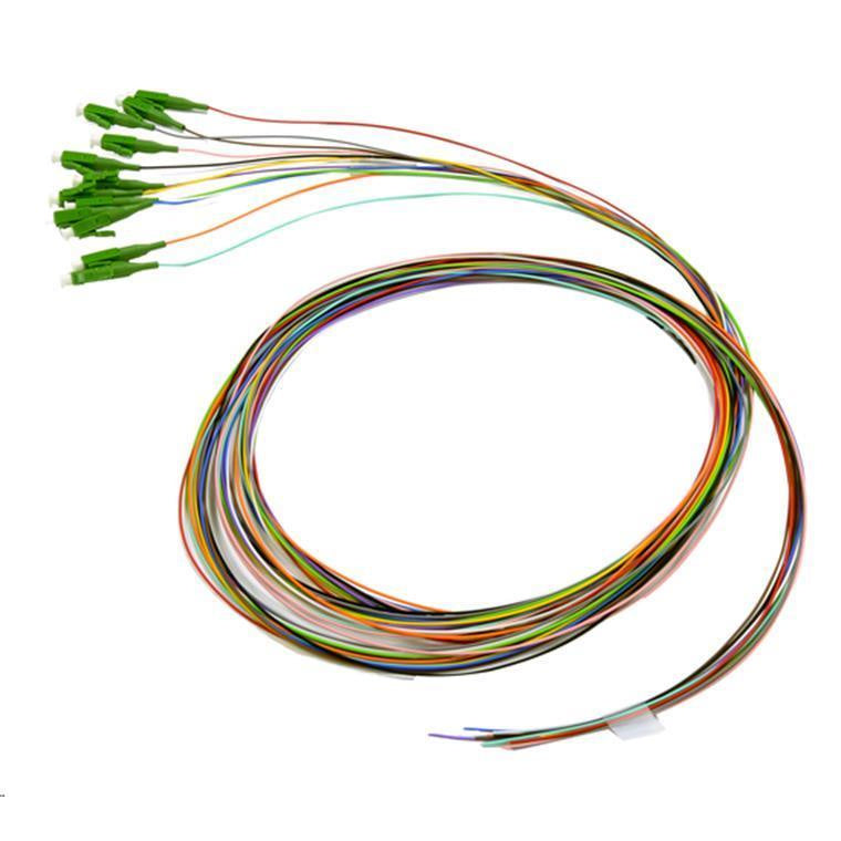 DYNAMIX FPT-OS1LCA-12 - 2M LC Pigtail G657A1 12 Pack Colour Coded 900um Single-mode Fibre Tight Buffer LSZH Jacket