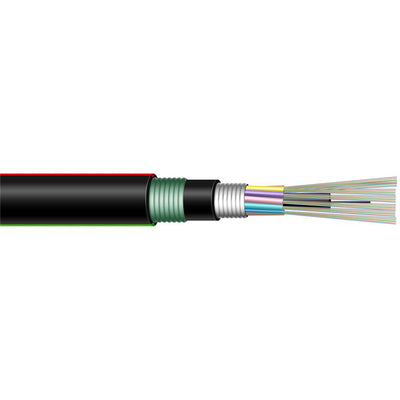 Dynamix F-ADBOM312-500M 500m OM3 12Core Fibre Armoured Direct burial. PE.
