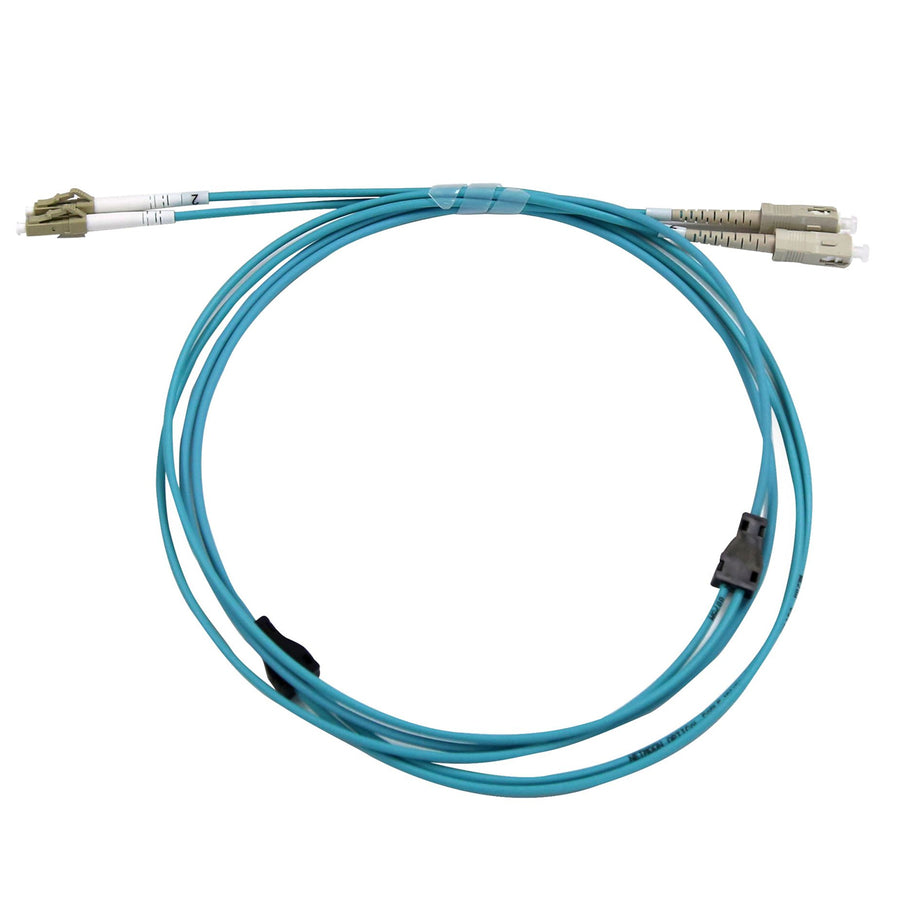 DYNAMIX FLA-SCSCOM3-20 - 20M SC/SC OM3 Armoured Fibre Lead Duplex Multimode Aqua Aqua 33mm LSZH Jacket