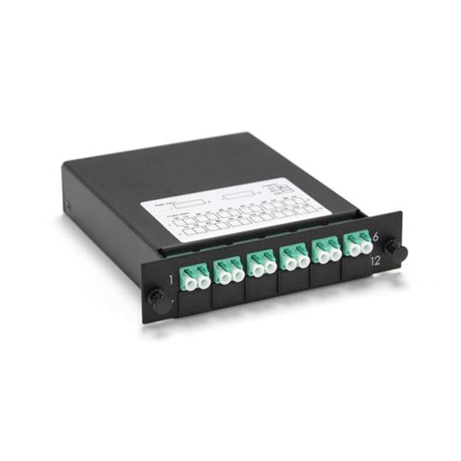 DYNAMIX FPP-MPOMM-LC12 - MPO OM4 3 Port LC Quad Multimode 12 Fibre Cassette Dual Polarity A/C