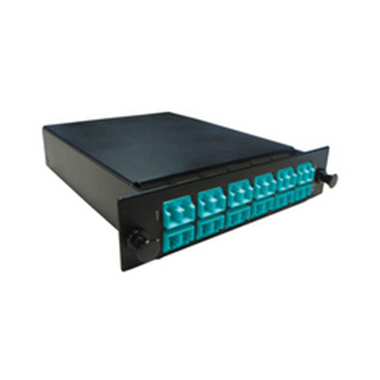 DYNAMIX FPP-MPOMM-LC24 - MPO OM4 6 Port LC Quad Multimode 24 Fibre Cassette Dual Polarity A/C