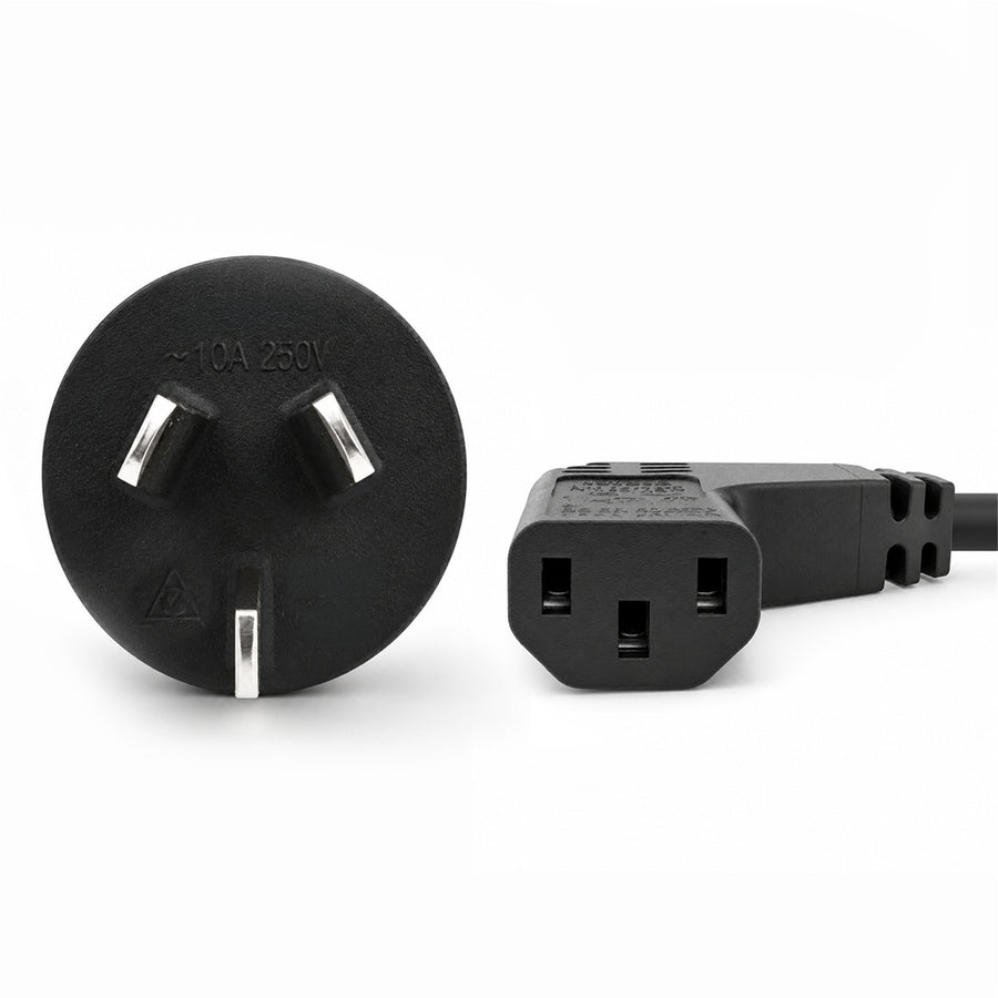 DYNAMIX C-POWERCR5 - 5m 3-Pin Plug to Right Angled IEC C13 Connector 10A Power Cord. 1.0mm