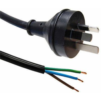 Dynamix  C-PB3C10-1 3 Core 1mm 3 Pin Plug to Bare End Cable - 1m - Black