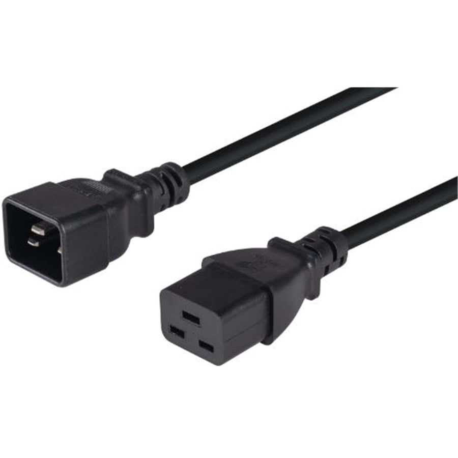 C-IEC16A-3 - 3m IEC 16A Power Extension Cord (C20 Plug to C19 Socket) 15mm2 Black
