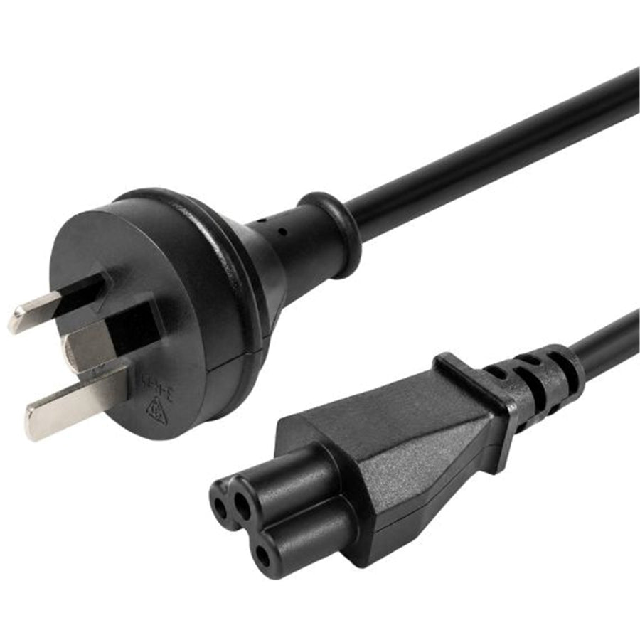 DYNAMIX C-POWERNC1 - 1M 3-Pin to C5 Clover Shaped Female Connector 7.5A. SAA approved Cord. 0.75mm