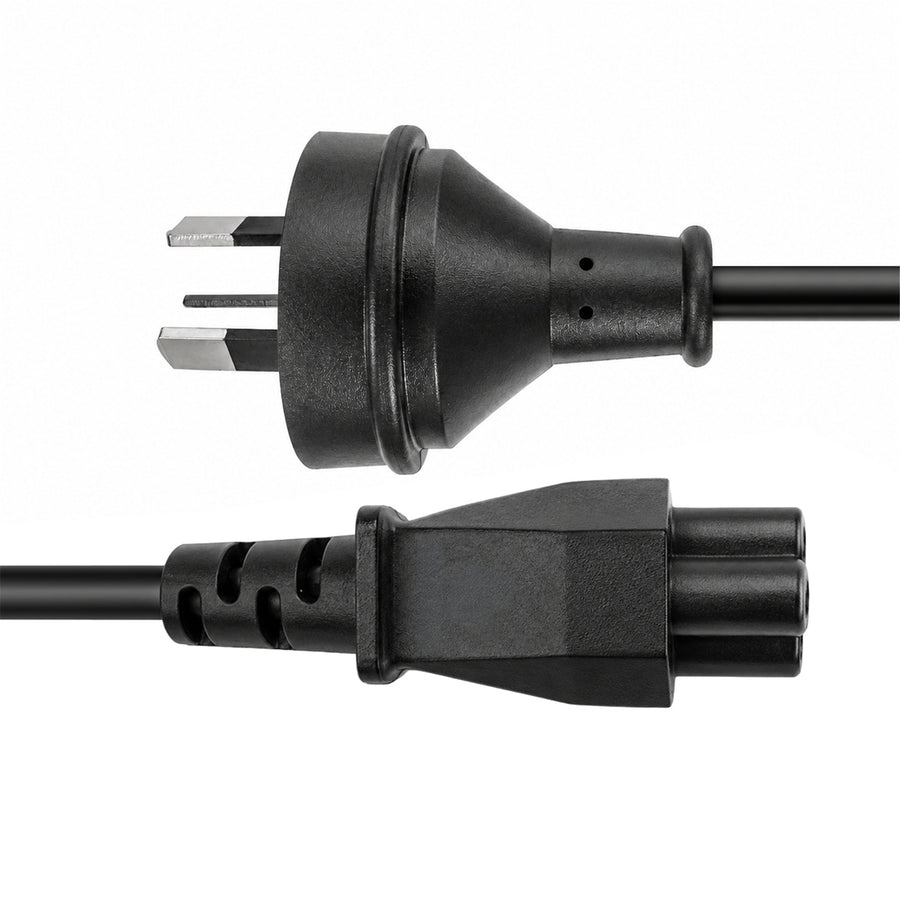 DYNAMIX C-POWERNC1 - 1M 3-Pin to C5 Clover Shaped Female Connector 7.5A. SAA approved Cord. 0.75mm