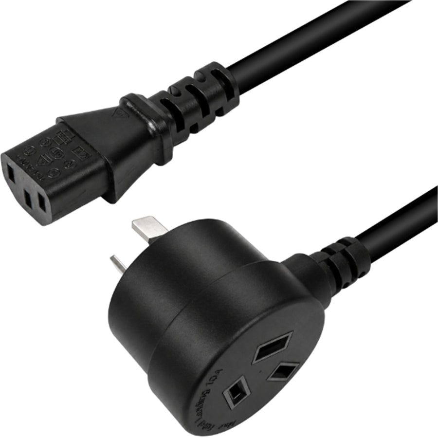 DYNAMIX C-POWERCT - 2M 3-Pin TAPON Ended Plug to IEC C13 Connector 10A Power Cord. 1.0mm