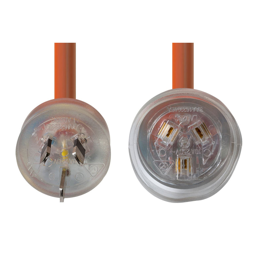 DYNAMIX PEXT-EHD20 - 20M 240v Extra Heavy Duty Power Extension Lead (3 Core 1.5mm) Power-On LED in