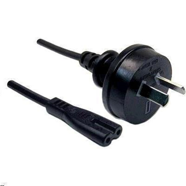 C-POWERN8-BULK - DYNAMIX 2M 2-Pin plug to C7 Figure 8 connector. 7.5A. SAA approved power cord. 0.75mm copper core. BLACK Colour. Packaging: Clear Poly Bag.