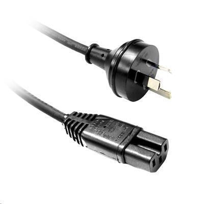 DYNAMIX C-POWERC15-1 - 1M 3-Pin to Notched C15 Rubber Flex SAA Approved Power Cable 1.0mm Copper Core Black