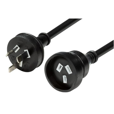 DYNAMIX 10M 240v 10A Standard Duty Power Extension Lead 3 Core 1.0mm Black
