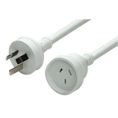 Dynamix  PEXT2M 2m Standard Duty Power Extension Lead - White